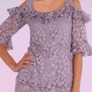 Sara Mique Evening Wear Top and tea length skirt